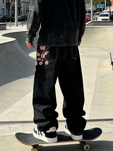 Mrmall Jeans for Men Baggy Jean Loose Fit Denim Trousers Skater Jeans Y2k Clothing thumbnail 6