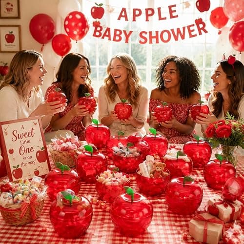Tanlade 50 Pcs Back to School Gift for Teacher Plastic Apple Container Bulk | 4.1 x 3.7" Apple Container Red Candy Boxes Holder Thank You Gift for Apple of My Eye Teacher End of Year Party Decor thumbnail 6