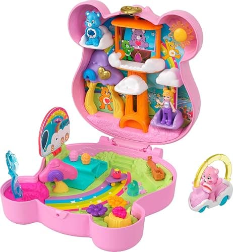 Polly Pocket x Care Bears Dolls & Playset with Toy Car and Themed Accessories, Travel Toy, Partnership Compact thumbnail 6