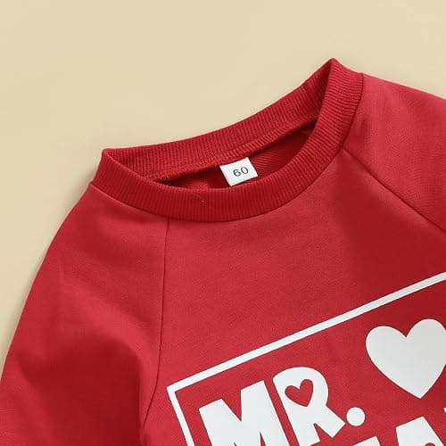 FIOMVA Newborn Baby Boys Mr.Streal Your Heart Sweatshirts Rompers Valentine'sDay Outfits Long Sleeve Onesie Jumpsuit thumbnail 5