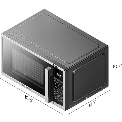 Chefman Countertop Microwave Oven 0.9 Cu. Ft. Digital Stainless Steel Microwave 900 Watt with 6 Presets, Eco Mode, Mute Option, Memory Function, Child Safety Lock, Kitchen, Home, Dorm Essentials thumbnail 2