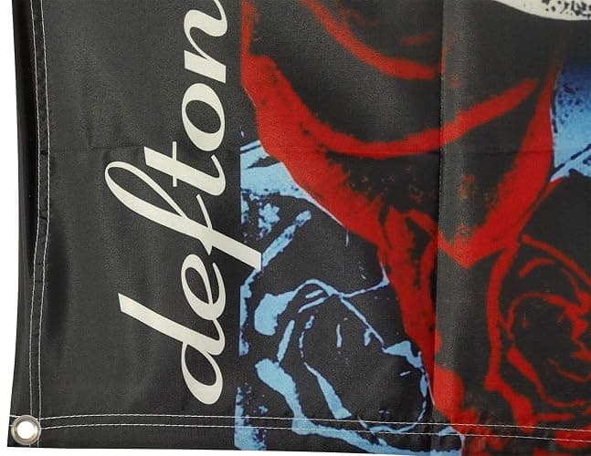 DAOOPS Deftones Flag Album Cover Tapestry Skull Art Poster 4x4 ft banner man cave thumbnail 3