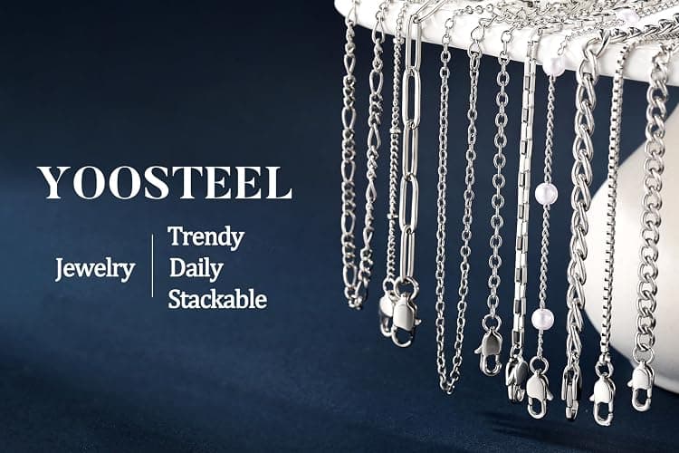 Yoosteel Silver-Plated Bracelets for Women - Dainty Silver-Plated Bracelets Set for Women Trendy Minimalist Simple Layered Bracelet Stack Waterproof Trendy Jewelry Gifts for Women thumbnail 7