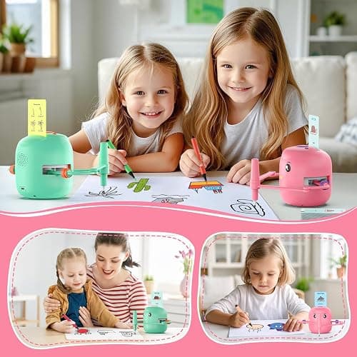 Interactive Educational Drawing Robot for Kids - Montessori Learning Toy with 150 Word Cards, Voice Interaction, Ages 5+ (Pink) thumbnail 5