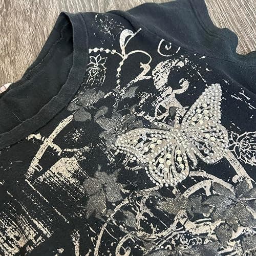 Grunge Graphic Tees for Women Y2k Vintage Gothic T Shirt Teen Girls Aesthetic Emo Baggy Tops 2000s Alternative Clothes thumbnail 4
