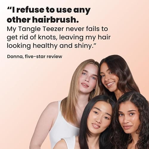 Tangle Teezer Ultimate Detangler Brush, Straight to Wavy, Apricot | Patented two-tier, regular-flex teeth reduce breakage & split ends on wet or dry hair; Shower-friendly hairbrush for all ages thumbnail 9