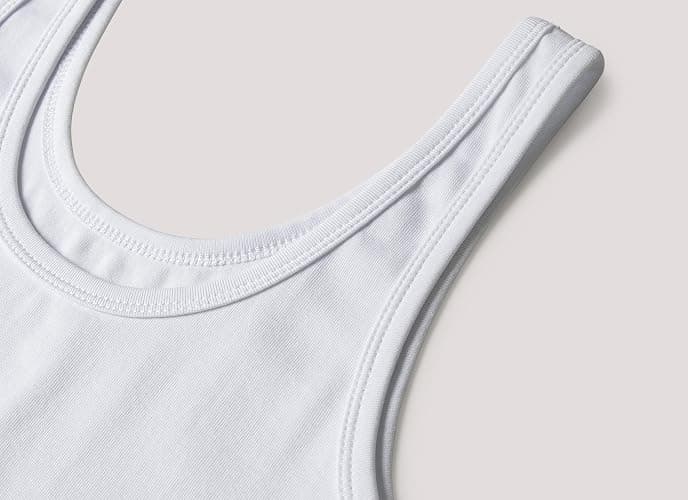 4 Pieces Women's Scoop Neck Tank Tops Cotton Sleeveless Workout Shirts Sports Yoga Crop Top for Women thumbnail 4