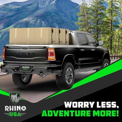 Rhino USA Ratchet Straps Tie Downs (4-Pack) - 1 Inch x 15 Feet (1,823lb Break Strength) - Ultimate Tie Down Straps with Safety S Hooks - for Trucks, Cargo, Moving, Appliances - Black thumbnail 6