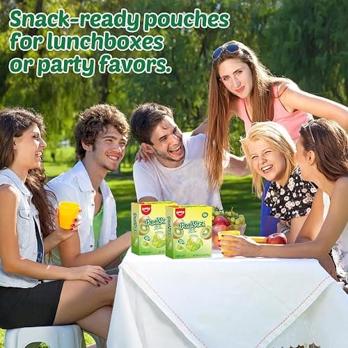 AMOS Peelerz Kiwi Gummy Candy, Peelable Naturally Flavored Fruit-Inspired Easter Candy, 8.47oz Box with 10 Individual Packs – Playful Kiwi Snack with Chia Seeds, Made with Real Juice thumbnail 7