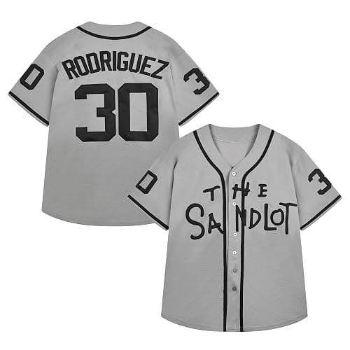 Men's The Sandlot Baseball Jersey #30 Stitched The Sandlot Benny The Jet Rodriguez Movie Baseball Jersey - Image 1