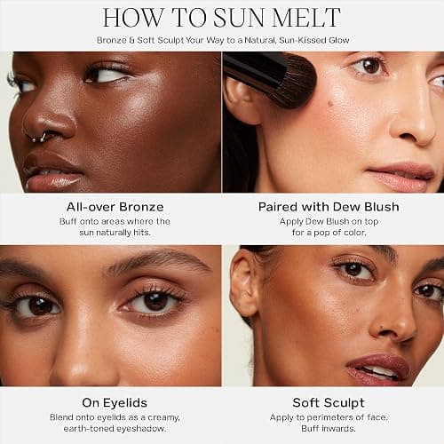 Saie Sun Melt Cream Bronzer - Buildable Balm Face Bronzer for Effortless Sculpting - Cream Contour Enriched with Vitamin C, Nourishing Skincare Ingredients & a Natural Finish - Dark Bronze (1 oz) thumbnail 3