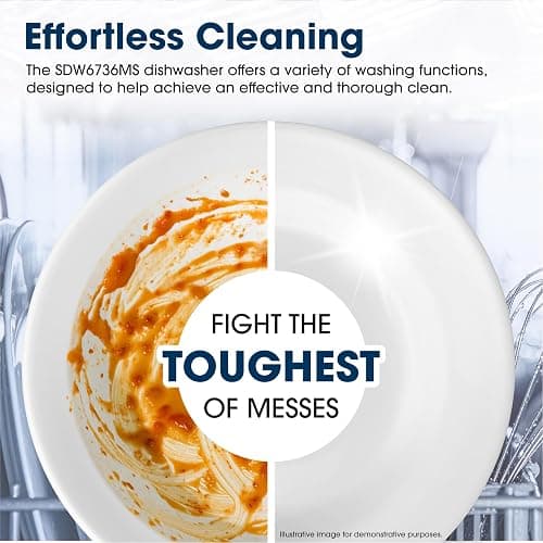 Sharp SDW6736MS 24-inch Stainless Steel Dishwasher, Third Rack, Library Quiet 47 dB, Power Wash Sprayer thumbnail 9