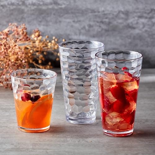 Amazing Abby - Iceberg - 24-Ounce Plastic Tumblers (Set of 8), Plastic Drinking Glasses, All-Clear High-Balls, Reusable Cups, Stackable, BPA-Free, Shatter-Proof, Dishwasher-Safe thumbnail 4