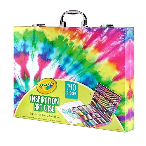 Crayola Inspiration Art Case Coloring Set - Tie-Dye (140ct), Art Supplies Set For Kids, Travel Drawing Kit, Holiday & Christmas Gift for Girls & Boys, Ages 5+ [Amazon Exclusive] thumbnail 6