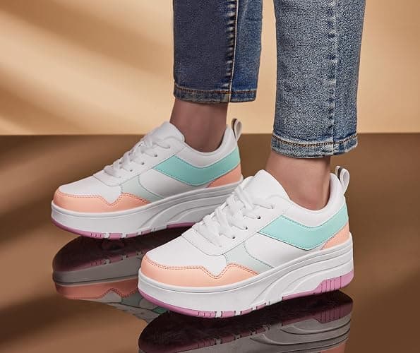 ANEFUN Roller Skate Shoes for Kids Girls Boys Detachable Wheeled Fashion Sneakers thumbnail 4