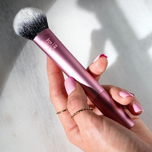 Real Techniques Tapered Cheek Brush, RT 449 Fluffy Blending Brush for Powder Blush & Highlighter, UltraPlush Synthetic Bristles, Vegan & Cruelty-Free Makeup Brush, 1 Count thumbnail 6