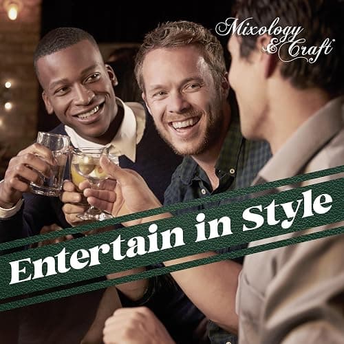 Mixology Bartender Kit: 10-Piece Bar Tool Set with Mahogany Stand | Perfect Home Bartending Kit and Martini Cocktail Shaker Set For a Perfect Drink Mixing Experience | Fun Housewarming Gift (Gold) - Gold thumbnail 8