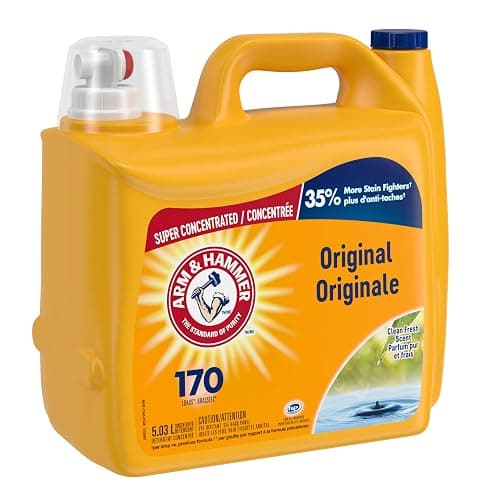 Arm & Hammer Liquid Laundry Detergent, Super Concentrated, Clean Fresh Scent, 170 Loads, 5.03L – Powerful Odor Elimination & Long-Lasting Freshness thumbnail 4
