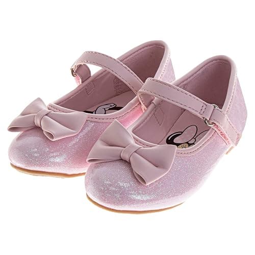 Minnie Mouse Frozen Queen Elsa and Anna Cinderella Mary Jane Bow Flats Ballet Shoes for Girls Size 5 to 10 Toddler thumbnail 4
