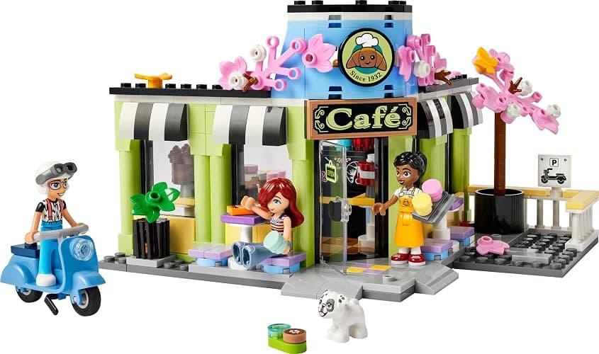 LEGO Friends Heartlake City Café Toy for Kids, Bakery Building Set, Birthday Gift Idea for 6 Plus Year Old Girls and Boys, with 3 Mini-Dolls and a Dog Figure 42618 thumbnail 12
