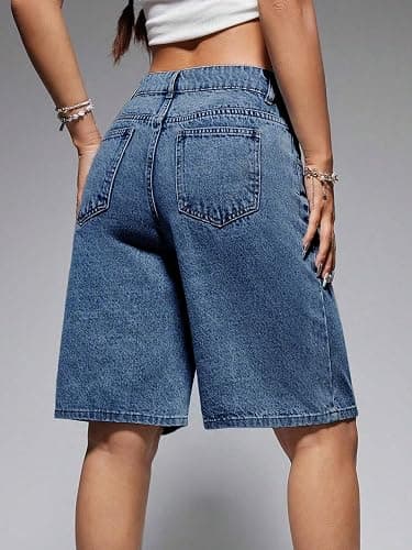 EMMIOL Women Jorts Baggy Jeans Jorts Outfits Mid-Low Waisted Denim Y2K Shorts Summer Hot Short Pants Streetwear thumbnail 5