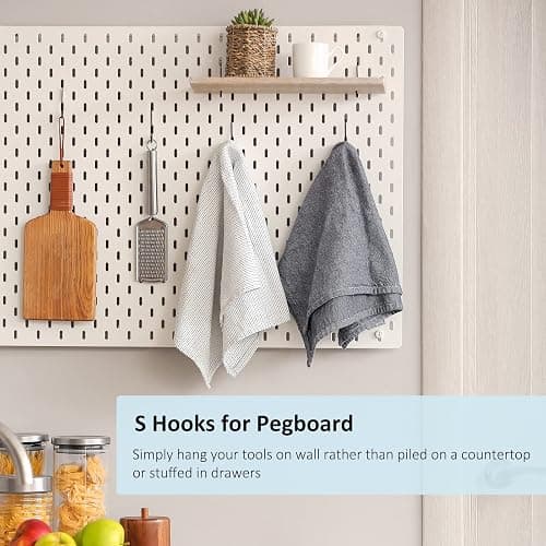 RELBRO Small S Hooks, 3.7 Inch Metal Hanging Jeans Hooks, Reversible, Heavy Duty, Black, 30 Pcs thumbnail 5