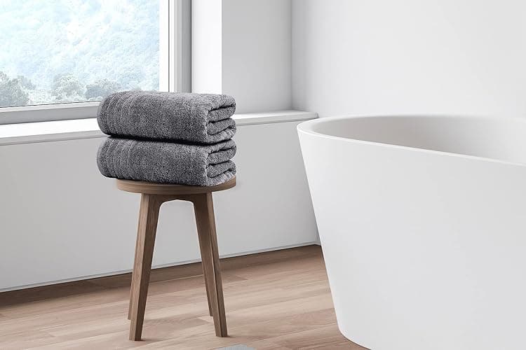 Tens Towels 4 Piece Extra Large Bath Towels 30 x 60 Inches, Dark Grey | 100% Cotton, Larger & Lighter Weight, Quicker to Dry, Super Soft and Absorbent, Perfect for Bathroom thumbnail 2