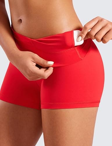 CRZ YOGA Women's Naked Feeling Biker Shorts - 3 Inches High Waisted Yoga Workout Running Spandex thumbnail 4