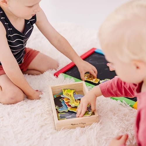 Melissa & Doug Wooden Animal Magnets Set (20 Pieces) – Farm, Zoo & Pet Fridge Magnets in Storage Box – Montessori Preschool Learning Toys for Toddlers & Kids Ages 2+ - FSC-Certified thumbnail 7