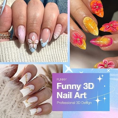 GELLAKTIK All-in-One Solid Builder Nail Gel Kit: 60g Hard Gel with 3D Mold, 6-Color Powders & Nail Art Tools (Nail File, Cuticle Pusher, Pen), Non-Sticky for Nail Extension, DIY Salon, UV/LED Cured thumbnail 2