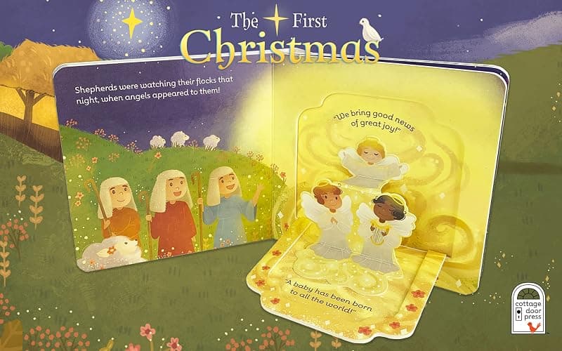 The First Christmas: Lift-a-Pop Pop-Up Nativity Board Book for Christians to Celebrate the Birth of Baby Jesus - Holiday Gift For Babies and Toddlers (Little Sunbeams) thumbnail 3