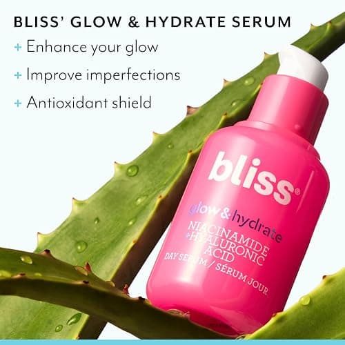 Bliss Glow & Hydrate Serum - Niacinamide + Hyaluronic Acid Serum - 1 Fl Oz - Improves Dullness, Hydrates, Replenishes & Defends Skin - Lightweight Hydration - Clean - Vegan & Cruelty Free thumbnail 3