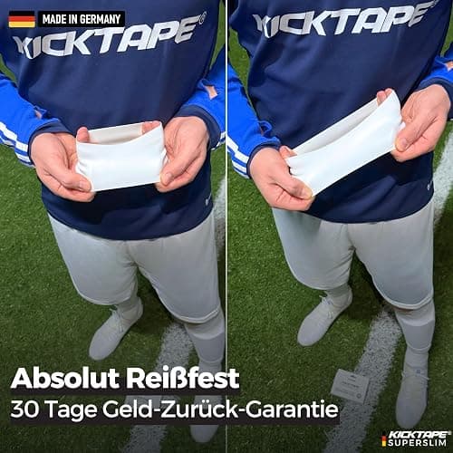KICKTAPE® Super Slim Schienbeinschonerhalter - Reißfest aus schonendem Silikon für Schienbeinschoner Fußball Herren, Damen & Kinder, rutschfest & abwaschbar, Football, shin Guard Holder thumbnail 5