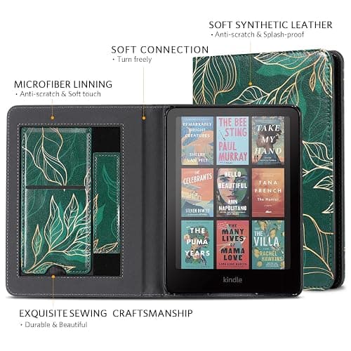 CoBak Case with Stand for Kindle Paperwhite 12th Gen 2024 Released (7") & Kindle Colorsoft Signature Edition - Durable PU Leather Cover with Auto Sleep Wake, Card Slot, Hand Strap Feature thumbnail 3