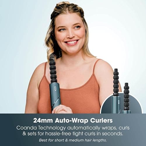 Shark FlexStyle 5-in-1 Air Styler & Hair Dryer, Auto-Wrap Curlers, FrizzFighter Finishing Tool, Oval Brush, Concentrator, Clips & Storage Bag, No Heat Damage HD456TLUK thumbnail 6
