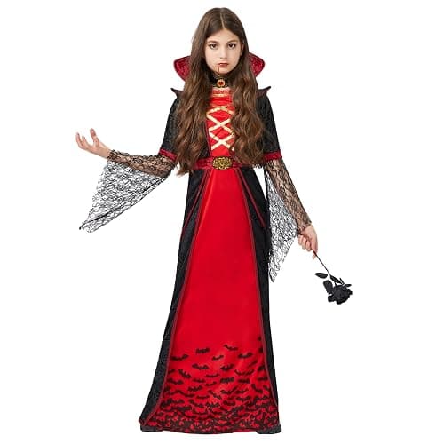 Spooktacular Creations Royal Vampire Costume for Girls, Deluxe Set Halloween Gothic Victorian Vampiress Queen Costume thumbnail 9