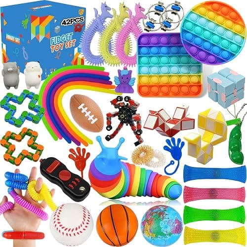 Sensory Fidget Toys Pack, Stress and Anxiety Relief Tools Bundle Figetget Toys Set for Kids Adults (50Pack) - Image 1