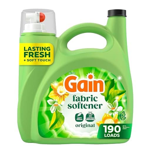 Gain, Liquid Laundry Fabric Softener, Laundry Conditioner, Long Lasting Scent, Softens, Freshness, Helps with Static & Wrinkles, Original Scent, 140 fl oz (Packaging May Vary) - Image 1