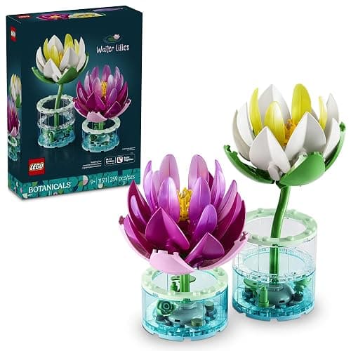LEGO Botanicals Water Lilies 11511 | Building Toys for Girls & Boys, Ages 9+, Decor for Bedroom & Desk, Artificial Flowers, 259 pieces, Gift for Birthdays - Image 1
