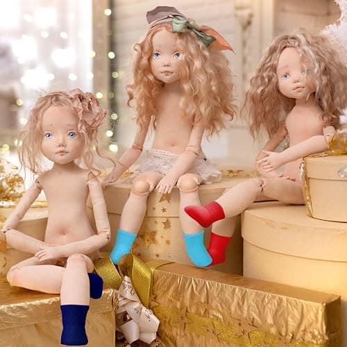 Zhanmai 9 Pairs Mini Doll Socks Accessories for American 18 Inch Doll Socks Clothes for Accessories Multicolored(Simple) thumbnail 2