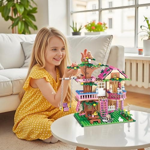 CSNRHG Dream Tree House Friends Building Set Friends Construction Educational Toy 504 Pieces Gifts for Girls Teens Kids Adults Ages 6+ thumbnail 2