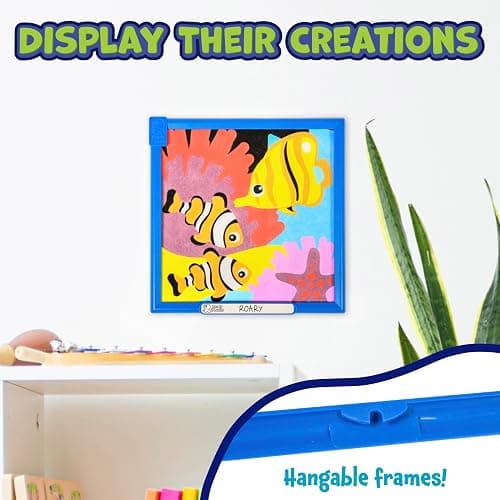 Ready 2 Learn Sand Art Gallery - Color by Number - Sea Life - Sand Art Kit for Kids - 10 Bright Colors - 4 Design Sheets with Frames - 2 Styluses thumbnail 7