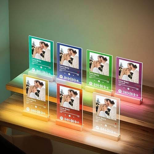 Custom Spotify Plaque, Personalised Anniversary Couple Gifts for Women Men | Personalised Acrylic Song Plaque Photo Frame, Personalised Birthday Gifts for Women Men Her Him Girlfriend Boyfriend Couple thumbnail 6
