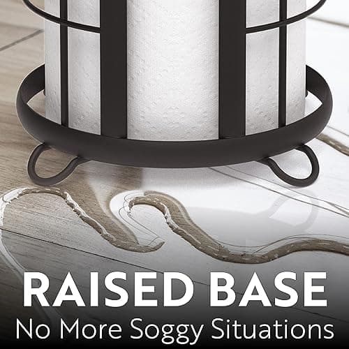 BROOKSTONE, Trending Black Toilet Paper Holder, Freestanding Bathroom Tissue Organizer, Minimalistic Storage Solution, Modern & Stylish Design [Holds MEGA Rolls] - Trending Black thumbnail 3