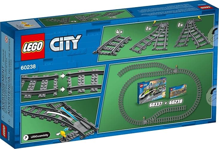 LEGO City Trains Switch Tracks 60238 Building Toy Set for Kids, Boys, and Girls Ages 5+ (8 Pieces) thumbnail 4