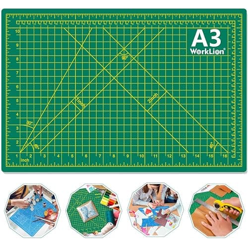 Worklion Self Healing Cutting Mat for Craft-Thickened 18inch x 12inch fabric sewing mat for quilting,rotary cutting, nonslip - Image 1
