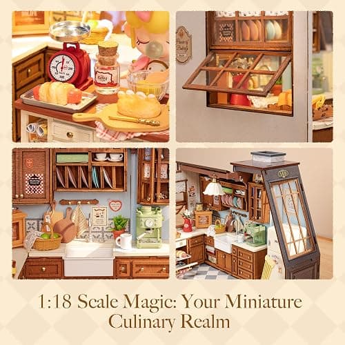 Rolife DIY Miniature House Kit for Adults, Mini Wooden Dollhouse Kit, Tiny House Diorama Building Kits-Birthday Christmas Craft Hobbies Gift for Teens Kids (Baking Kitchen) thumbnail 5