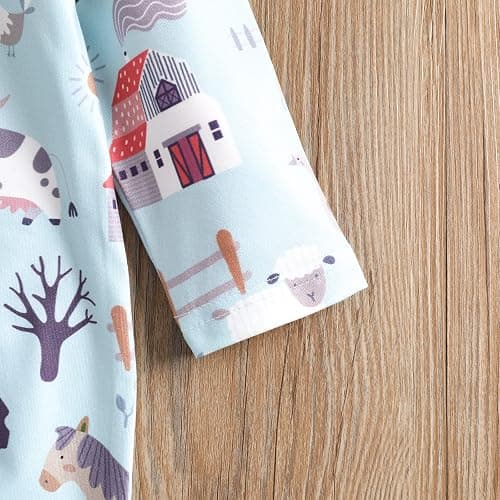 Fvzbovte Newborn Knotted Gown Soft Cotton Baby Set Floral Onesie Girls and Boys Sleeper Nightgown thumbnail 6