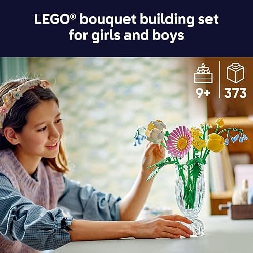 LEGO Botanicals Petite Sunny Bouquet Flower Set - DIY Floral Arrangement - Home Decor - Gift for Birthdays - Building Toy for Kids 9+ - Faux Bluebells, Tulip, Daisy, and More - 10347 thumbnail 2