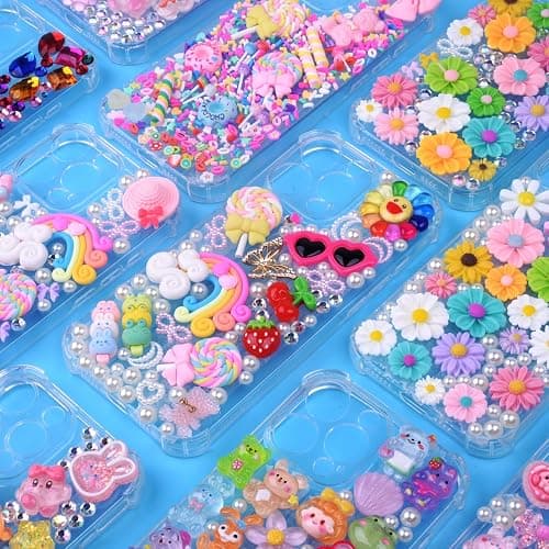 DIYCICO 3980 Pcs Junk Case Charms Kit for Phone Case,Slime Craft,Cute Nail Art Charms thumbnail 7